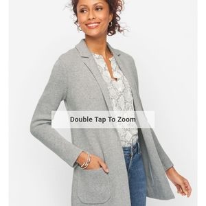 Talbots Notch Collar Sweater Blazer